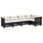 vidaXL Set de muebles de jardín 5 pzas y cojines ratán sintético negro vidaXL Set de muebles de jardín 5 pzas y cojines ratán sintético negro