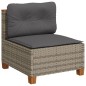 vidaXL Set de muebles de jardín 6 pzas y cojines ratán sintético gris vidaXL Set de muebles de jardín 6 pzas y cojines ratán sintético gris