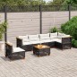 vidaXL Set de sofás de jardín 7 pzas con cojines ratán sintético negro vidaXL Set de sofás de jardín 7 pzas con cojines ratán sintético negro