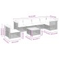 vidaXL Set de sofás de jardín 7 pzas con cojines ratán sintético negro vidaXL Set de sofás de jardín 7 pzas con cojines ratán sintético negro