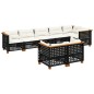 vidaXL Set de sofás de jardín 8 piezas y cojines ratán sintético negro vidaXL Set de sofás de jardín 8 piezas y cojines ratán sintético negro