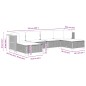 vidaXL Set de muebles de jardín 6 pzas y cojines ratán sintético gris vidaXL Set de muebles de jardín 6 pzas y cojines ratán sintético gris