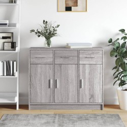 vidaXL Aparador madera de ingeniería gris Sonoma 91x28x75 cm