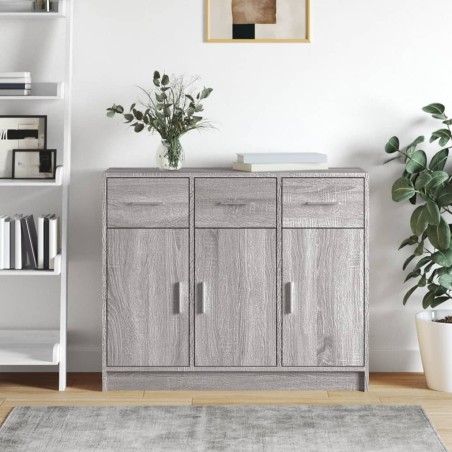 vidaXL Aparador madera de ingeniería gris Sonoma 91x28x75 cm