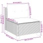 vidaXL Set de sofás de jardín 7 pzas con cojines ratán sintético gris vidaXL Set de sofás de jardín 7 pzas con cojines ratán sintético gris