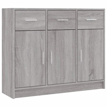 vidaXL Aparador madera de ingeniería gris Sonoma 91x28x75 cm