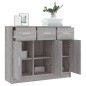 vidaXL Aparador madera de ingeniería gris Sonoma 91x28x75 cm