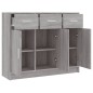 vidaXL Aparador madera de ingeniería gris Sonoma 91x28x75 cm