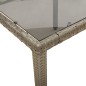 vidaXL Set comedor jardín 5 pzas y cojines ratán sintético vidrio gris