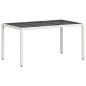 vidaXL Set comedor jardín 7 pzas cojines ratán sintético vidrio blanco vidaXL Set comedor jardín 7 pzas cojines ratán sintético vidrio blanco