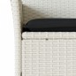 vidaXL Set comedor jardín 7 pzas cojines ratán sintético vidrio blanco vidaXL Set comedor jardín 7 pzas cojines ratán sintético vidrio blanco