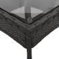 vidaXL Set comedor jardín 3 pzas cojines ratán sintético vidrio negro vidaXL Set comedor jardín 3 pzas cojines ratán sintético vidrio negro