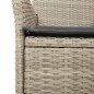 vidaXL Set comedor jardín 5 pzas y cojines ratán PE vidrio gris claro vidaXL Set comedor jardín 5 pzas y cojines ratán PE vidrio gris claro