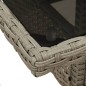 vidaXL Set comedor jardín 5 pzas y cojines ratán PE vidrio gris claro vidaXL Set comedor jardín 5 pzas y cojines ratán PE vidrio gris claro