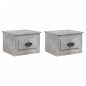 vidaXL Mesita de noche de pared 2 uds color gris hormigón 41,5x36x28cm vidaXL Mesita de noche de pared 2 uds color gris hormigón 41,5x36x28cm