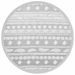 vidaXL Alfombra de exterior PP gris Ø120 cm
