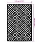 vidaXL Alfombra de exterior PP blanco y negro 120x180 cm vidaXL Alfombra de exterior PP blanco y negro 120x180 cm