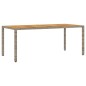 vidaXL Set de comedor jardín 9 pzas con cojines ratán PE acacia gris