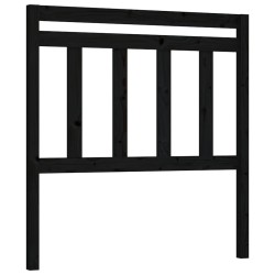 vidaXL Cabecero de cama madera maciza de pino negro 96x4x100 cm