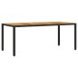 vidaXL Set de comedor jardín 7 pzas con cojines ratán PE acacia negro vidaXL Set de comedor jardín 7 pzas con cojines ratán PE acacia negro