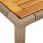 vidaXL Set de comedor jardín 9 pzas con cojines ratán PE acacia beige vidaXL Set de comedor jardín 9 pzas con cojines ratán PE acacia beige