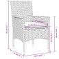 vidaXL Set de comedor jardín 9 pzas con cojines ratán PE acacia beige vidaXL Set de comedor jardín 9 pzas con cojines ratán PE acacia beige
