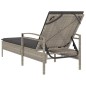 vidaXL Tumbona con cojín ratán sintético gris claro 63x200x81 cm vidaXL Tumbona con cojín ratán sintético gris claro 63x200x81 cm