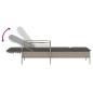 vidaXL Tumbona con cojín ratán sintético gris claro 63x200x81 cm vidaXL Tumbona con cojín ratán sintético gris claro 63x200x81 cm
