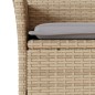 vidaXL Mesita y sillas con cojines 3 pzas ratán sintético vidrio beige vidaXL Mesita y sillas con cojines 3 pzas ratán sintético vidrio beige