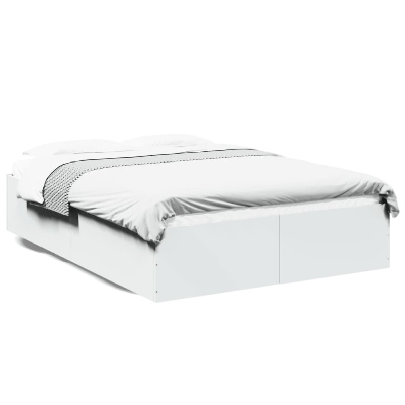 vidaXL Estructura de cama madera de ingeniería blanca 140x200 cm vidaXL Estructura de cama madera de ingeniería blanca 140x200 cm