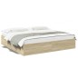 vidaXL Estructura de cama madera de ingeniería roble Sonoma 180x200 cm