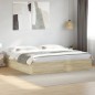 vidaXL Estructura de cama madera de ingeniería roble Sonoma 180x200 cm