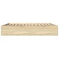 vidaXL Estructura de cama madera de ingeniería roble Sonoma 180x200 cm