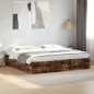 vidaXL Estructura de cama madera de ingeniería roble ahumado 180x200cm vidaXL Estructura de cama madera de ingeniería roble ahumado 180x200cm