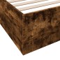 vidaXL Estructura de cama madera de ingeniería roble ahumado 180x200cm vidaXL Estructura de cama madera de ingeniería roble ahumado 180x200cm