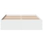 vidaXL Estructura de cama madera de ingeniería blanca 135x190 cm vidaXL Estructura de cama madera de ingeniería blanca 135x190 cm