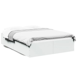 vidaXL Estructura de cama madera de ingeniería blanca 140x190 cm
