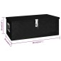 vidaXL Caja de almacenaje de aluminio negro 80x39x30 cm vidaXL Caja de almacenaje de aluminio negro 80x39x30 cm