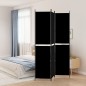 vidaXL Biombo divisor de 3 paneles de tela negro 150x220 cm