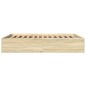 vidaXL Estructura de cama madera de ingeniería roble Sonoma 150x200 cm