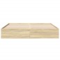 vidaXL Estructura de cama madera de ingeniería roble Sonoma 200x200 cm