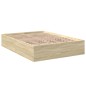 vidaXL Estructura de cama madera de ingeniería roble Sonoma 135x190 cm vidaXL Estructura de cama madera de ingeniería roble Sonoma 135x190 cm
