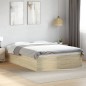 vidaXL Estructura de cama madera de ingeniería roble Sonoma 135x190 cm vidaXL Estructura de cama madera de ingeniería roble Sonoma 135x190 cm