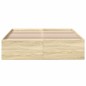 vidaXL Estructura de cama madera de ingeniería roble Sonoma 135x190 cm vidaXL Estructura de cama madera de ingeniería roble Sonoma 135x190 cm