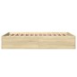 vidaXL Estructura de cama madera de ingeniería roble Sonoma 135x190 cm vidaXL Estructura de cama madera de ingeniería roble Sonoma 135x190 cm