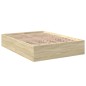 vidaXL Estructura de cama madera de ingeniería roble Sonoma 135x190 cm vidaXL Estructura de cama madera de ingeniería roble Sonoma 135x190 cm