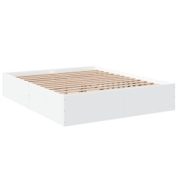 vidaXL Estructura de cama madera de ingeniería blanca 160x200 cm