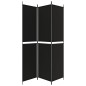 vidaXL Biombo divisor de 3 paneles de tela negro 150x220 cm