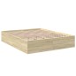 vidaXL Estructura de cama madera de ingeniería roble Sonoma 160x200 cm vidaXL Estructura de cama madera de ingeniería roble Sonoma 160x200 cm
