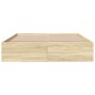 vidaXL Estructura de cama madera de ingeniería roble Sonoma 160x200 cm vidaXL Estructura de cama madera de ingeniería roble Sonoma 160x200 cm